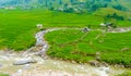 LÃÂ o Cai rice fields near Sapa Chapa in north mountains of Vietnam Royalty Free Stock Photo